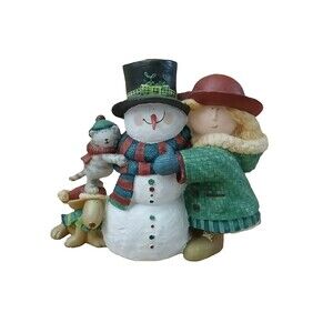 Christmas Snowman Hug Figurine Lang & Wise by Sue Dreamer & Friends Holiday Deco